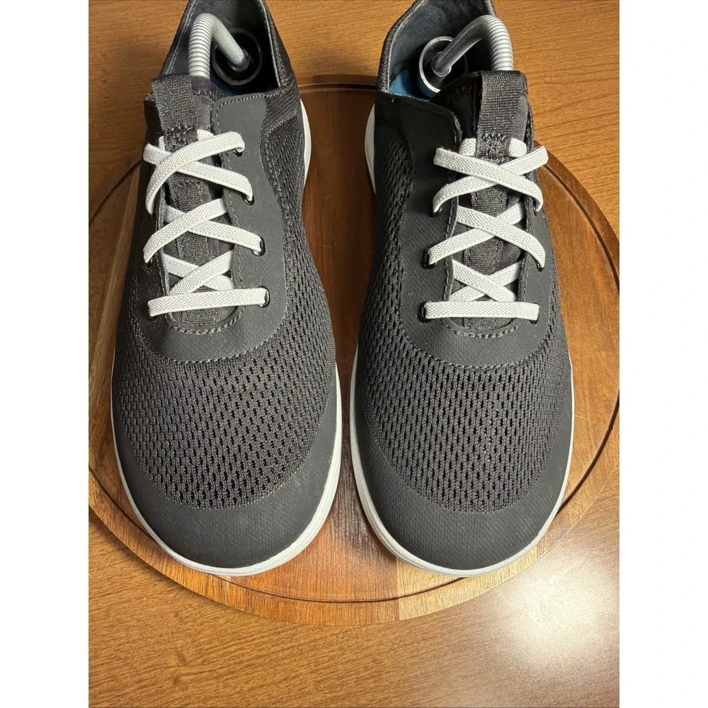 OluKai Moku Pae Boat Shoes Mens 10.5 Black Mesh Casual Sneakers 10468-4040